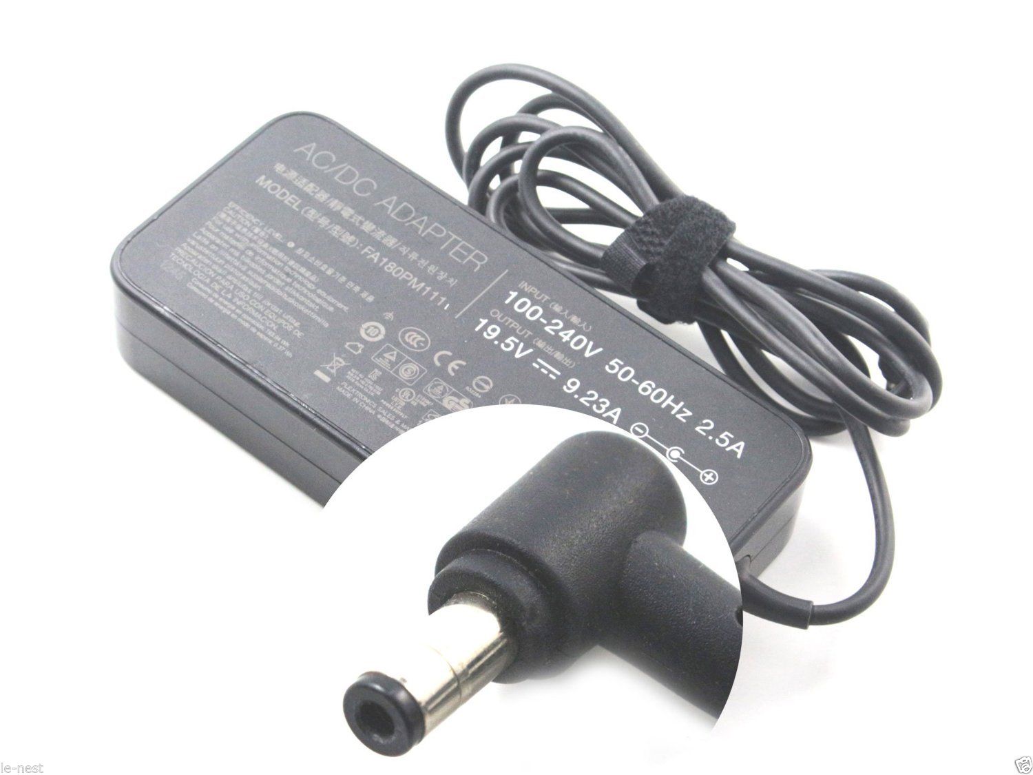 Asus 19.5V 9.23A 180W AC Power Adapter ADP-180EB D ADP-180HB D ADP-180MB F FA180PM111 Tip 5.5mm x 2.5mm - Click Image to Close